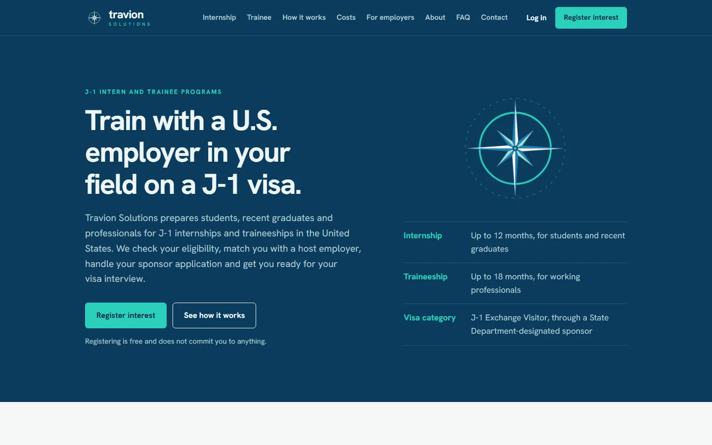 The Travion Solutions home page